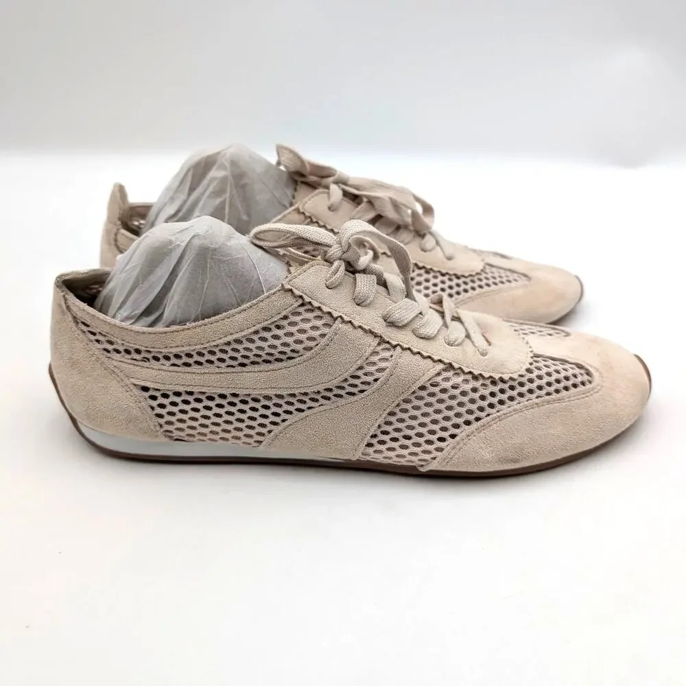 Journee Collection Chasse Lace-Up Sneaker Shoes Women's Beige Size US10M EU40